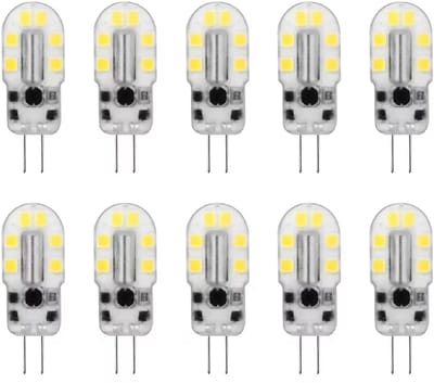 Avide G4 LED Insteeklamp 2W 12V - 3000K - 200lm - LED Lampjes Insteek - Warm wit licht - Vervangt 21W lamp - 10 stuks