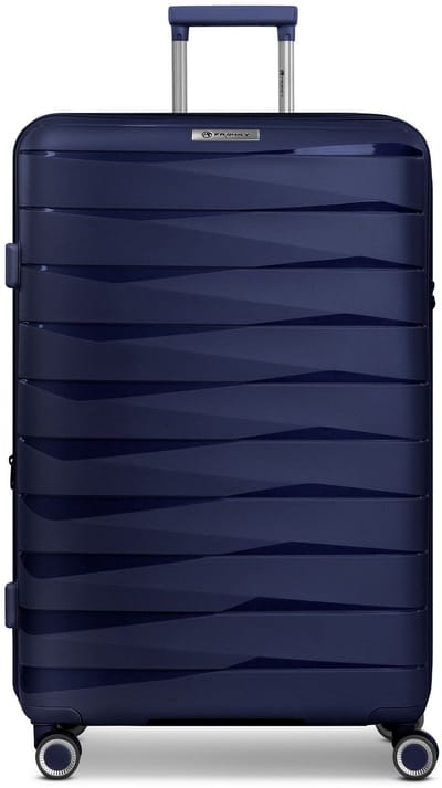 Franky London 4 wielen Trolley L 74 cm met uitbreidingsplooi - Harde bagage - Combinatieslot - dark blue
