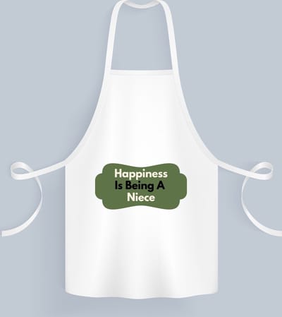 Akyol - happiness is being a niece Keukenschort - Nicht - de liefste nicht - verjaardag - cadeautje voor nicht - nicht artikelen - kado - geschenk - 82 bij 71 cm