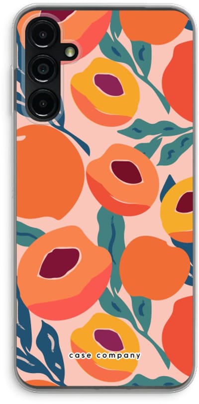 Case Company® - Hoesje geschikt voor Samsung Galaxy A14 hoesje - Perzik - Soft Cover Telefoonhoesje - Bescherming aan alle Kanten en Schermrand