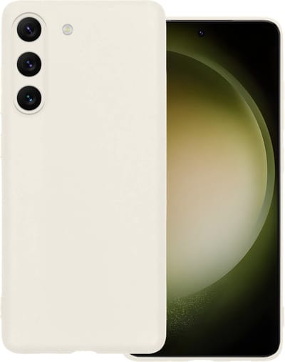 Hoesje Geschikt voor Samsung Galaxy S23 - Sterk & Shockproof - Hoes Cover - Siliconen Case - Wit