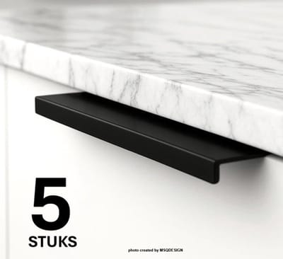 Handgrepen zwart - Handgreep zwart 150mm (5 cm)- 5 stuks - Handgrepen kast - Meubelgrepen - Keukengreep zwart - Kastgrepen - Handgrepen keukenkastjes - Meubelgreep - Handgrepen voor deurtjes - handgreep keuken - Deurgreep - ladegreep - incl schroeven