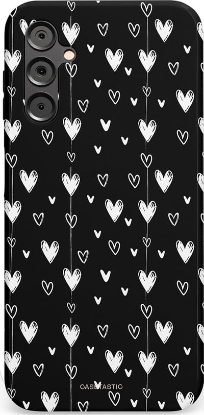 Casetastic Hoesje Geschikt voor Samsung A14 (5G/4G) - Stijlvolle Beschermende Duo-layer Case - Hangend Hartje