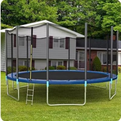 Trampoline Net Vervanging - Veiligheidsnet Buiten - Veilig Springen - Voor Rechte Polen - 10ft 8 Polen - Zwart