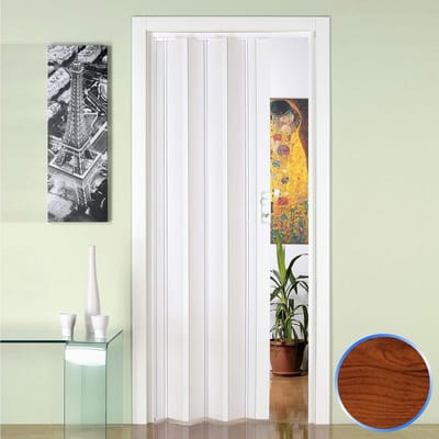 Dailygoods- Vouwdeur met stijf verbindingsstuk - PVC - 88,5 x 214 cm - Stabiliteit - Slagvast - Uniek profiel - Deuren