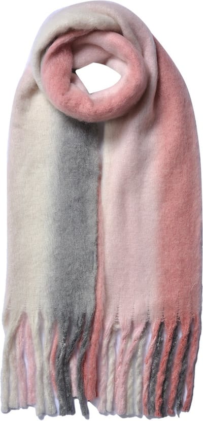 Juleeze Wintersjaal Dames 35x180 cm Roze Acryl
