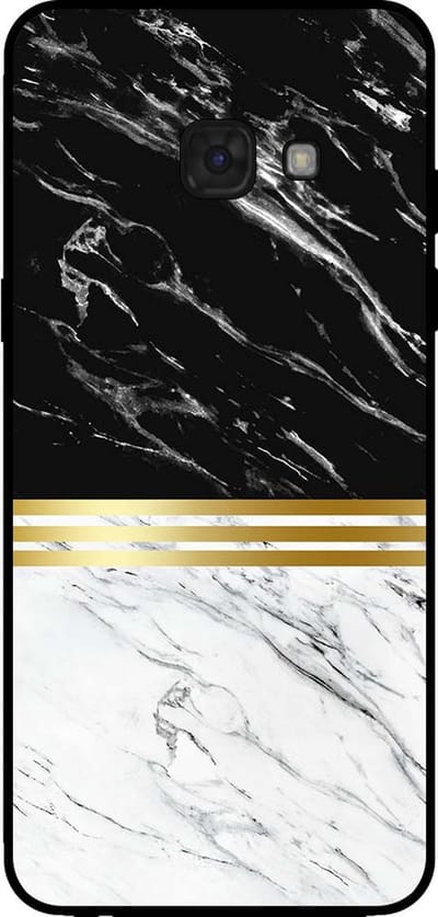 Smartphonica Telefoonhoesje voor Samsung Galaxy A5 2017 marmer look - backcover marmer hoesje - Zwart Wit geschikt voor Samsung Galaxy A5 2017