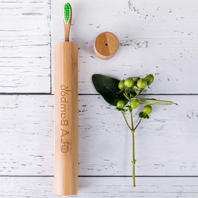 Bamboe Tandenborstel Hoes - Reis Etui - Hygiënisch Opbergen - Biologisch Afbreekbaar - Voor 1 Tandenborstel - Natuurlijk