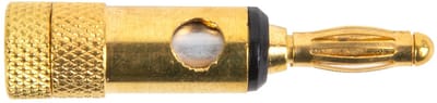 Banana Stekker Zwart – Goud Vergulde Banana Plug – Banaanstekker Voor Luidsprekers En Meetapparatuur – Geschikt Voor Kabels Tot 4 Mm – Audio Connector Voor Speakerkabels En Testapparatuur [05697FK]