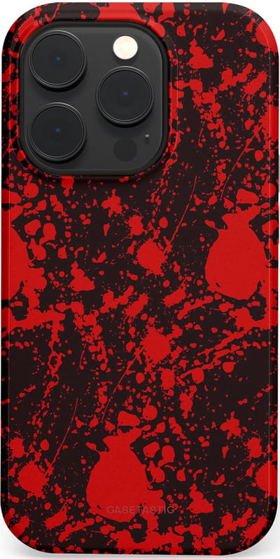 Casetastic Hoesje Geschikt voor Apple iPhone 14 Pro Magsafe - Stijlvolle Beschermende Duo-layer Case - In de schaduw van bloed