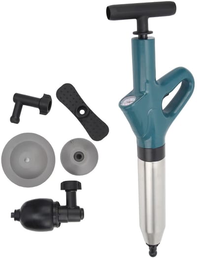 Dailygoods- Afvoerverwijderaar Hogedruk - Ontstopper Toilet - Gootsteenontstopper - Plopper - Ontstopper Douche - Materiaal ABS/Roestvrij Staal