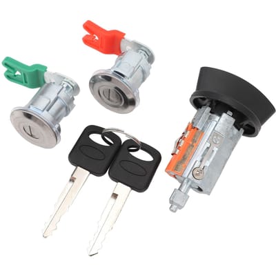 Jeu de cylindres d'allumage et de serrure de porte 703369 avec 2 clés pour fourgon Econoline 1997‑2020 gray