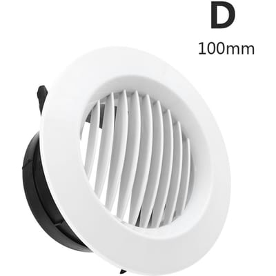 4 Types Wit Luchtrooster Afvoerventiel Rooster Luchtcirculatie Ventilatieopeningen Afdekking 100/150mm Rond Kanalisatie Ventilatieafdekking Diverse Vormen