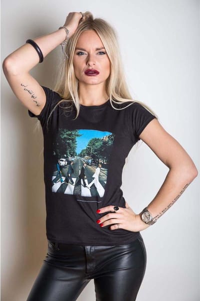 The Beatles - Abbey Road Dames T-shirt - S - Zwart
