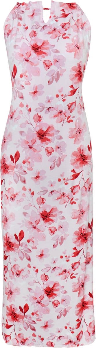 Starry Indigo - STRAPPY SUMMER - Maxi-jurk -Roos- floral tropisches Hawaii print | Maat 38/M
