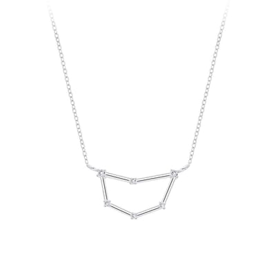 Joy|S - Zilveren sterrenbeeld ketting Capricorn Steenbok met zirkonia