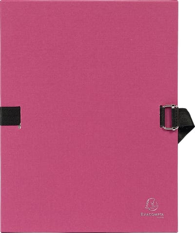 Exacompta 10x Map met uitrekbare in gekleurde canvas - 24x32 cm - Bordeaux - 724E