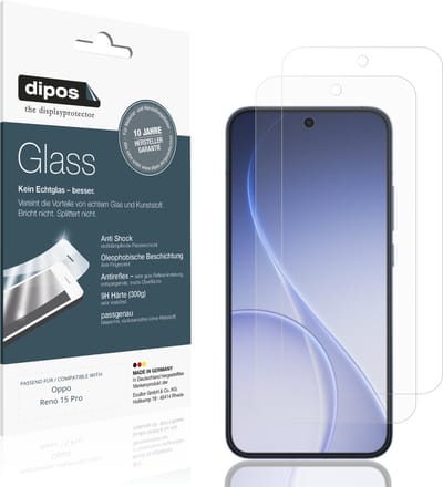 dipos – 2x Matte Pantserfolie geschikt voor Oppo Reno 15 Pro | 9H Screenprotector