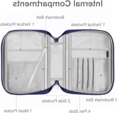 Bijbelhoes met snijbestendige draagtas, beschermende tas voor standaard Bijbel met handvat en ritsvak, ideaal voor volwassenen en kinderen
