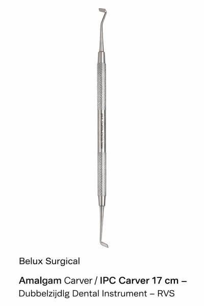 Belux Surgical Amalgam Carver / IPC Carver 17 cm – Dubbelzijdig Dental Instrument – RVS