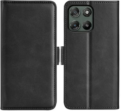 MobyDefend Hoesje - Geschikt voor Motorola Moto G57 Power - Luxe Wallet Book Case (Sluiting Zijkant) - Zwart