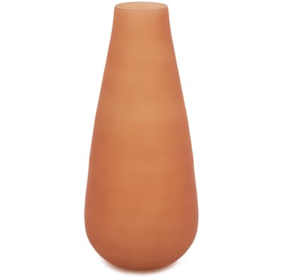 HomeBound by KY | Glazen vaas zalm | 35x15cm | bloemenvaas zalm