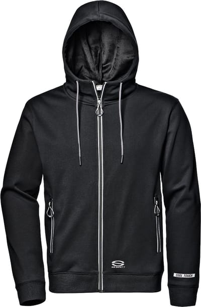 SIR SAFETY BAT Hoodie Rits Werktrui HEREN Veiligheidstrui Zwart - Reflecterend - Katoen Polyester Elastaan