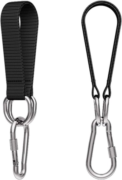Hangmat Bevestiging - Schommel Ophanging - Ontspannen Buiten - Versterkt Nylon - 30 cm - Zwart