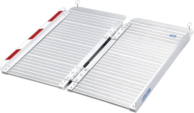 Drempelhelling voor rolstoelen - Opvouwbaar en Antislip Aluminium - 300 kg Capaciteit