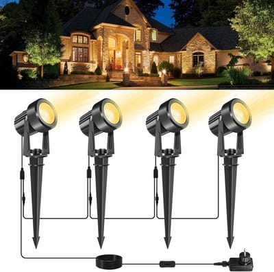 HEZIVO® Tuinspots voor Buiten - Grondspot - Tuinverlichting - Met Grondpen - 4 Stuks