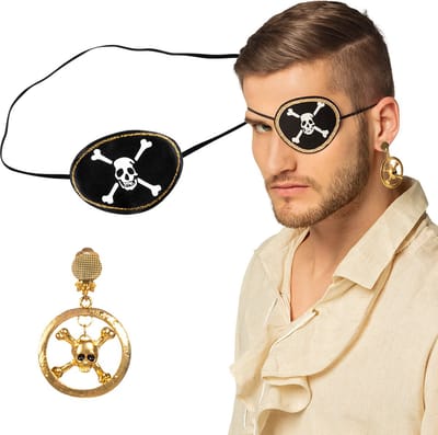Boland - Set Pirate skull - Kinderen en volwassenen - Unisex - Piraat - Piraten