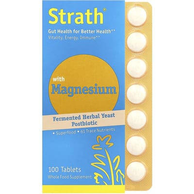 Bio-Strath, Gefermenteerde Kruiden Gist Postbioticum, met Magnesium, 100 Tabletten