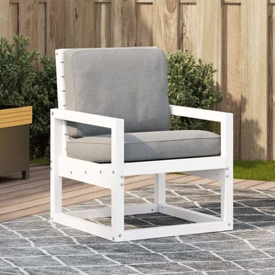vidaXL - Tuinstoel - 57,5x63x76 - cm - massief - grenenhout - wit