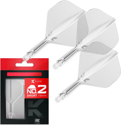Target K-Flex Clear NO2 - Dart Flights - Short