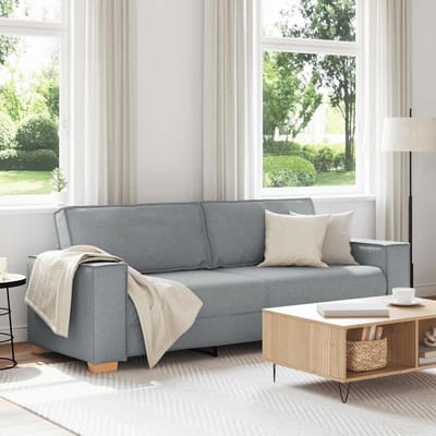 vidaXL - 3-zitsbank - Lichtgrijs - 220x78x84 - cm - Stof