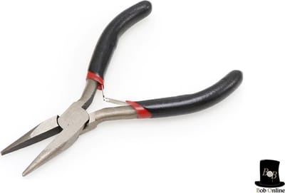 Bob Online ™ - 1 Stuk – Platbektang – Voor Sieraden Maken, Knutselen, Hobby’s, kralen enz. – Platte Tang – Carbon Steel Flat Nose Pliers for Jewelry Making – Sieraden Maken Benodigdheden – Hobby Tang – Sieraden Tang