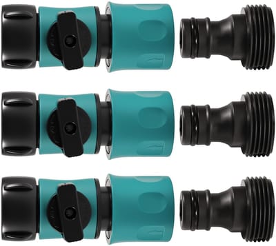 Dailygoods - Shut-off valve - Water stopkraan - Handig voor tuin en huis - 3/4 inch - Slangverbinding - Controleer waterstroom - Groene kleur
