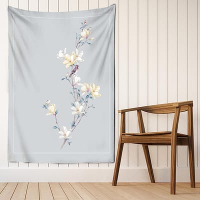 Tapisserie Peinture d'Art Floral Simple Frais Style Bohème Hippie Tapiz Accroche Mur Décoration Maison Chambre 95x70cm