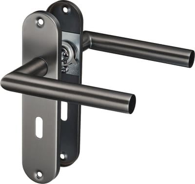 Silvano - Gun Metal Deurbeslag Sleutelgat - Kort Rond Schild
