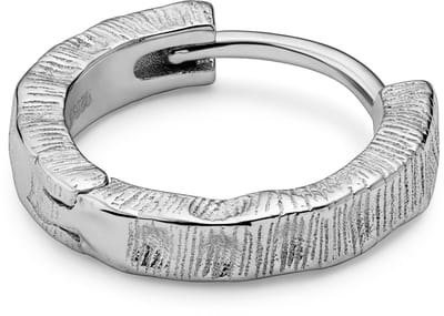 Rustic | Rustieke oorring van 925 sterling zilver