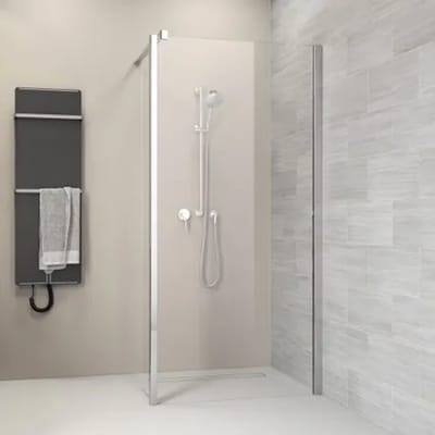 Sealskin Inloopdouche Code 89,5x197cm - Zilver Hoogglans Profiel - 6 Mm Veiligheidsglas