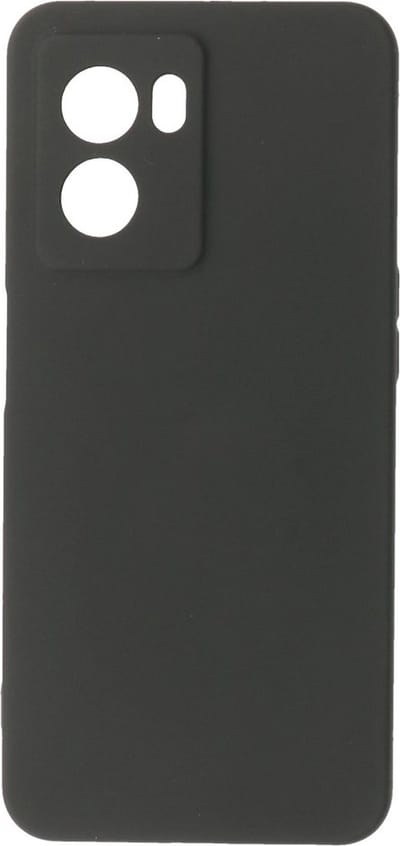 Premium Kwaliteit 2mm Siliconen Back Cover met zachte microvezelvoering - Geschikt voor OPPO A57 5G & A77 5G- Zwart