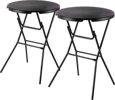 Bardi 2 x Salontafel - Bijzettafel Inklapbaar 60 x 74cm - Zwart