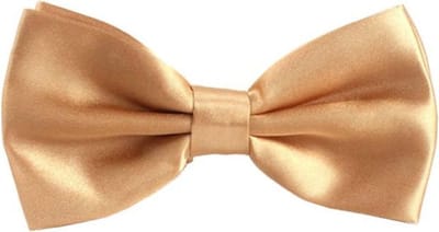 Fako Fashion - Vlinderstrik - Vlinderdas - Strik - Satijn - Voorgestrikt - 12.5cm - Champagne