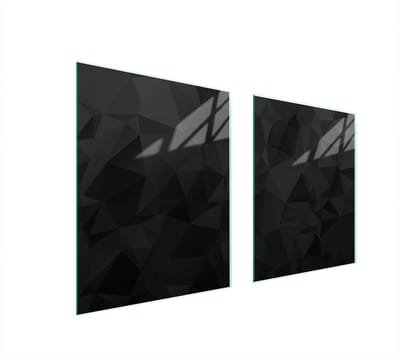 TMK ArtDeko - Beschermplaat voor kookplaat - Glas - Zwart - 85x52 cm