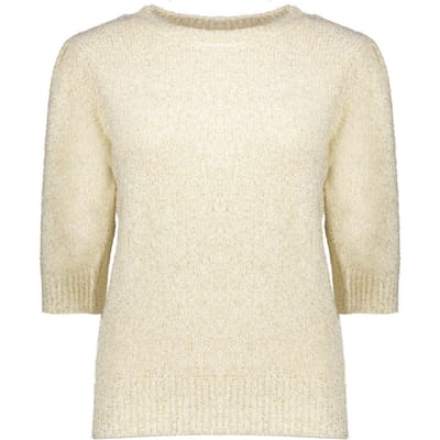 Geisha Pullover Lurex Off-white/gold Size: M | Sweaters Outlet | Dames | Wit
