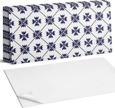 Coloray Plaktegels - Stijlvol geometrisch patroon Wandtegel Zelfklevend - 60 cm x 30 cm - Marine Plaktegels - 6 stuks - Rechthoek PVC Tegels - Plaktegels Keuken - Zelfklevende Vloertegels Badkamer - Vinyl Tegels - Zelfklevende Wandtegels