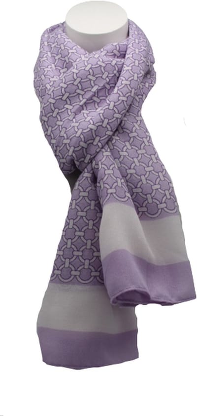 Dames Sjaal Zomer Sjaal Lila-Wit