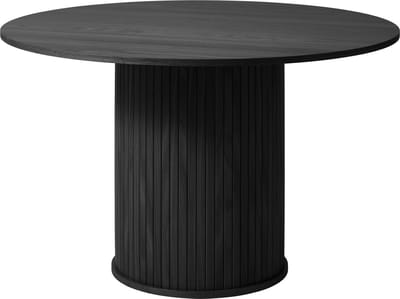 Eettafel Eikenhout Zwart - Ø120cm - 2-4 Personen - Tafel Nola - Giga Living