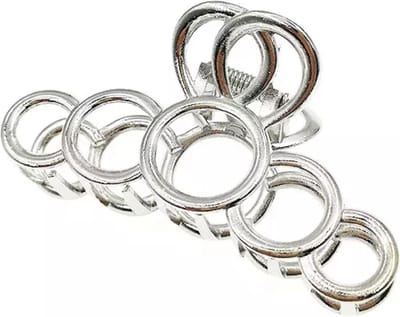 Emilie collection - haarklem - zilver - geometrisch - metaal - cirkel